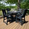 Highwood Usa Weatherly 5pc Round Counter Height Outdoor Patio Furniture Dining Set AD-CNW48-FBE - alternate 2